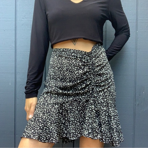 SOLD!!Max Studio polka dot scrunch tie skirt Sz XL - Picture 1 of 4